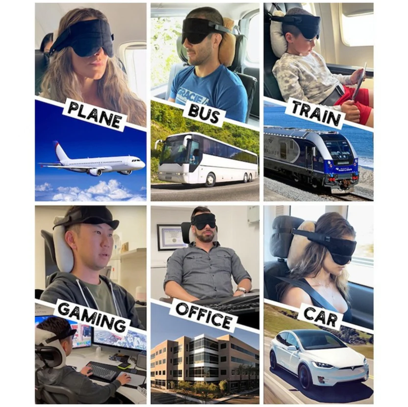 Set de Almohada y Antifaz de Viaje Todo en Uno