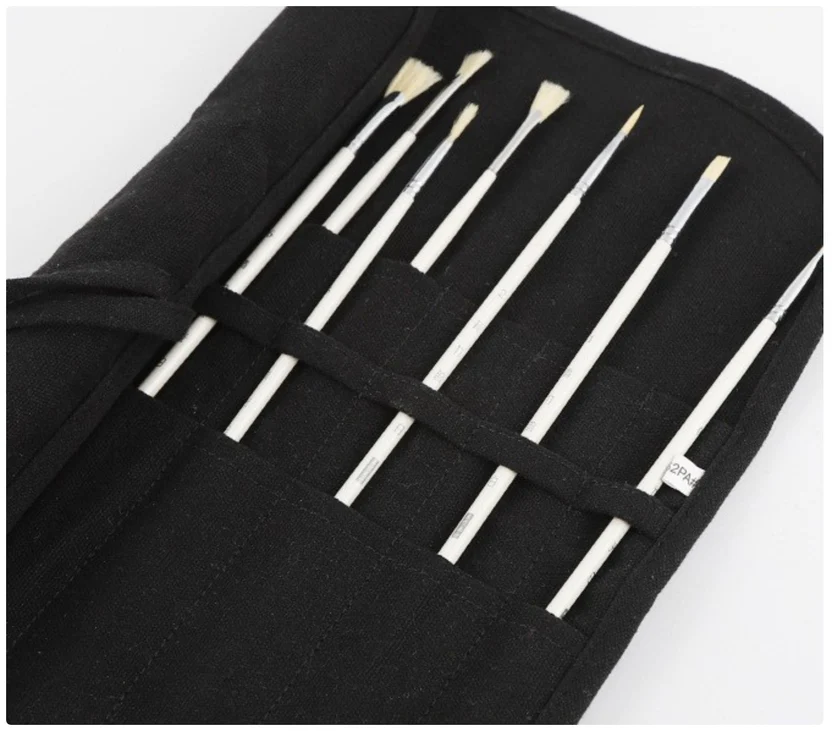 Estuche Enrollable de Lona para Pinceles de Artista